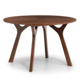 Cheshire Premium Huxley 120cm Round Dining Table - Walnut in Brown