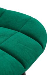 More4Homes Set of 4 Nova Modern Velvet Dining Chair Padded Seat Metal Legs in Green - thumbnail 6