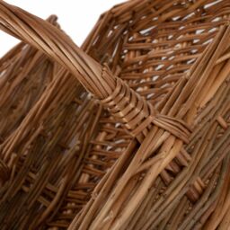 Red Hamper Wicker Full Unpeeled Set of 2 Garden Trugs in Brown - thumbnail 5
