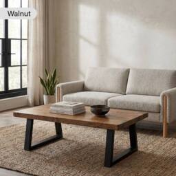 TRL Handmade Furniture Elegant Beech Outdoor Table - Walnut in Brown - Size: 220 cm x 80 cm - thumbnail 3