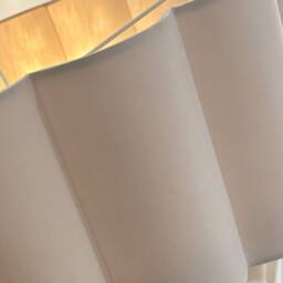 CGC Lighting Kyra Brushed Gold Angled Floor Lamp with Large Scalloped Lampshade - thumbnail 5