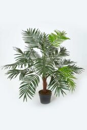 Homescapes Green Mini Palm Tree Artificial Plant with Pot, 100 cm - thumbnail 1