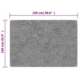 Berkfield Home Rug Washable 160x230 cm Grey Anti Slip - Size: 100 cm diameter - thumbnail 5