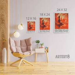 "Artery8 J Pennell Liberty Shall Not Perish From The Earth Canvas Art Print in Orange - Size: W12"" x H16""" - thumbnail 4