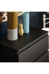 Home Discount Vida Designs Denver 4 Drawer Chest of Drawers Storage in Black - thumbnail 4