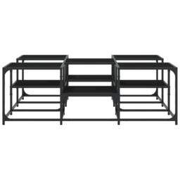 Berkfield Home Coffee Table Black 121x121x40 cm Engineered Wood - Size: 121 x 121 x 40 cm - thumbnail 5