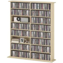 STILVORA Media Storage Unit with 12 Adjustable Shelves in Natural - thumbnail 5