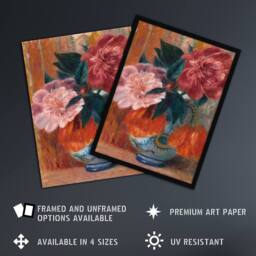 Artery8 Tulips & Peonies in Pitcher Glackens Framed Wall Art Print - Size: A4 - thumbnail 2