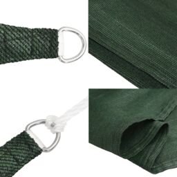 Berkfield Home Sunshade Sail 160 g/m¬≤ Dark Green 3x3 m HDPE - thumbnail 7