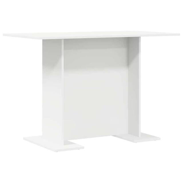 Berkfield Home Dining Table White 110x60x75 cm Engineered Wood - Size: 110 x 60 x 75 cm - image 1