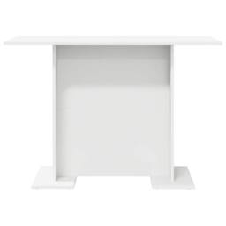Berkfield Home Dining Table White 110x60x75 cm Engineered Wood - Size: 110 x 60 x 75 cm - thumbnail 5