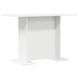 Berkfield Home Dining Table White 110x60x75 cm Engineered Wood - Size: 110 x 60 x 75 cm - thumbnail 1