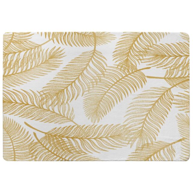 Benjamin Tate Design Golden Leaves Rug in Natural - Size: Large - image 1