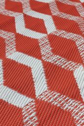 Fusion 'Rico' Outdoor Vertical Zig Zags UV Resistant Outdoor Rug in Terracotta - Size: 170 cm x 120 cm - thumbnail 3