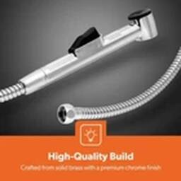 Havendro GEEPAS Hand Held Bidet Sprayer - Bathroom Shower Tap, Muslim Shattaf in Silver - thumbnail 3