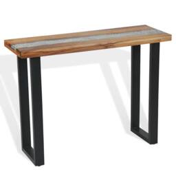 Berkfield Home Decorative Console Table Teak 100x35x75 cm in Brown - Size: 100 x 35 x 75 cm - thumbnail 8