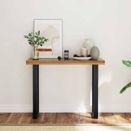 Berkfield Home Decorative Console Table Teak 100x35x75 cm in Brown - Size: 100 x 35 x 75 cm - thumbnail 1
