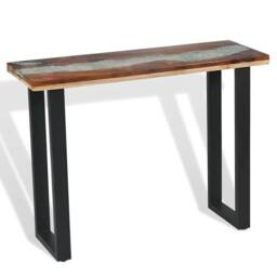Berkfield Home Decorative Console Table Teak 100x35x75 cm in Brown - Size: 100 x 35 x 75 cm - thumbnail 7