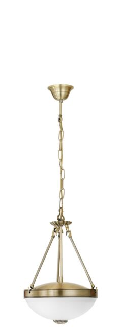 Loops Pendant Ceiling Light Colour Bronzed Shade White Satin Glass Bulb E27 2x60W - image 1