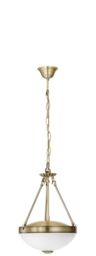 Loops Pendant Ceiling Light Colour Bronzed Shade White Satin Glass Bulb E27 2x60W
