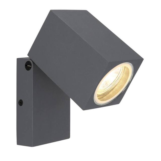 Netlighting Veronika Outdoor Spotlight Anthracite IP44 Clear Glass Shade 1x GU10 in Grey - image 1