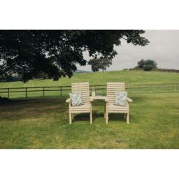Churnet Valley Garden Furniture Ltd Ergonomical Love Seat - Fully Assembled - Set of Cushions Inc in Brown - thumbnail 1