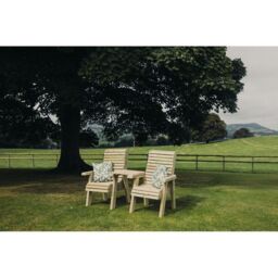 Churnet Valley Garden Furniture Ltd Ergonomical Love Seat - Fully Assembled - Set of Cushions Inc in Brown - thumbnail 6