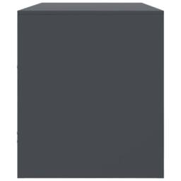 Berkfield Home TV Cabinet Anthracite 99x39x44 cm Steel in Dark Grey - Size: 99 x 39 x 44 cm - thumbnail 8
