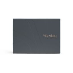 Silk Addict 100% Mulberry Silk Pillowcase - Navy in Charcoal - Size: Standard Pillow Case - thumbnail 5