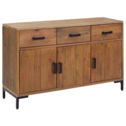 Berkfield Home Sideboard Brown 110x35x70 cm Solid Pinewood - Size: 110 x 35 x 70 cm - thumbnail 3