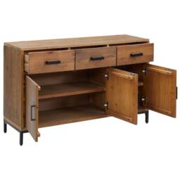 Berkfield Home Sideboard Brown 110x35x70 cm Solid Pinewood - Size: 110 x 35 x 70 cm - thumbnail 4