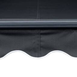 Berkfield Home Manual Retractable Awning with LED 300x250 cm Anthracite in Black - thumbnail 7