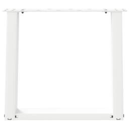 Berkfield Home Coffee Table Legs U-Shaped 2 pcs White 50x(42-43) cm Steel - thumbnail 5
