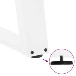 Berkfield Home Coffee Table Legs U-Shaped 2 pcs White 50x(42-43) cm Steel - thumbnail 9
