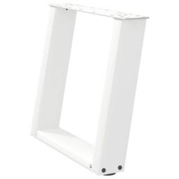 Berkfield Home Coffee Table Legs U-Shaped 2 pcs White 50x(42-43) cm Steel - thumbnail 4