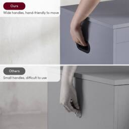 Kelvenix Large, Grey Wooden Storage Ottoman Bench Box - Size: 0.6m2 - thumbnail 4