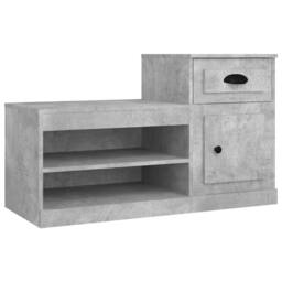 Berkfield Home Shoe Cabinet Concrete Grey 100x42x60 cm Engineered Wood - Size: 100 x 42 x 60 cm - thumbnail 1