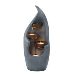 Charles Bentley Tiber Cascading Water Feature - Mains Powered in Grey - thumbnail 6