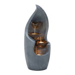 Charles Bentley Tiber Cascading Water Feature - Mains Powered in Grey - thumbnail 5