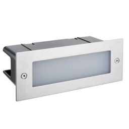 Netlighting Seina Integrated LED Outdoor Recessed Light Marine Grade Brushed Stainless Steel Frosted IP44 in Grey - thumbnail 2