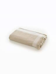 Deyongs Shoreline Stripe Beach Towel Stone 80x165cm 400gsm - Size: 80x165 cm - thumbnail 2