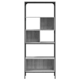 Berkfield Home Bookcase 5-Tier Grey Sonoma 76x33x188.5 cm Engineered Wood - thumbnail 5