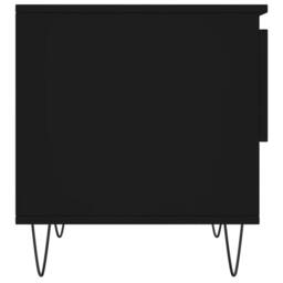 Berkfield Home Modern Coffee Table Black 50x46x50 cm Engineered Wood - Size: 50 x 46 x 50 cm - thumbnail 7