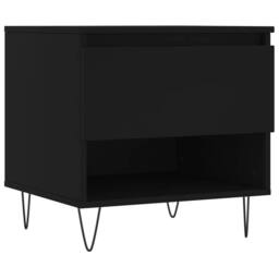 Berkfield Home Modern Coffee Table Black 50x46x50 cm Engineered Wood - Size: 50 x 46 x 50 cm - thumbnail 3
