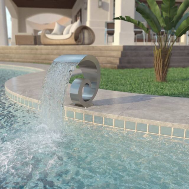 Berkfield Home Pool Fountain Stainless Steel 50x30x53 cm Silver - Size: 50 x 30 x 53 cm - image 1