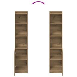 Berkfield Home Highboard Artisan Oak 37.5x35x180 cm Engineered Wood in Brown - thumbnail 8