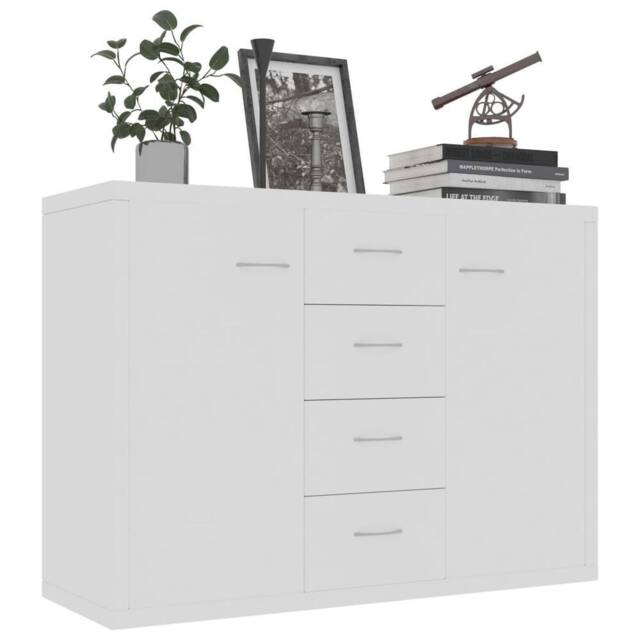 Berkfield Home Sideboard White 88x30x65 cm Engineered Wood - Size: 88 x 30 x 65 cm - image 1