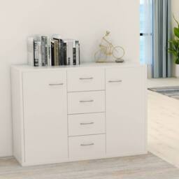 Berkfield Home Sideboard White 88x30x65 cm Engineered Wood - Size: 88 x 30 x 65 cm - thumbnail 2
