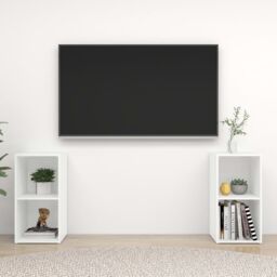 Berkfield Home TV Cabinets 2 pcs White 72x35x36.5 cm Engineered Wood - thumbnail 1