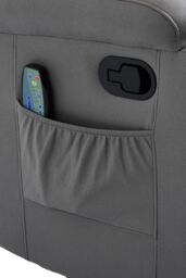 More4Homes Caesar Grey Technology Fabric Manual Recliner Rocking Swivel Heat & Massage Chair - thumbnail 5